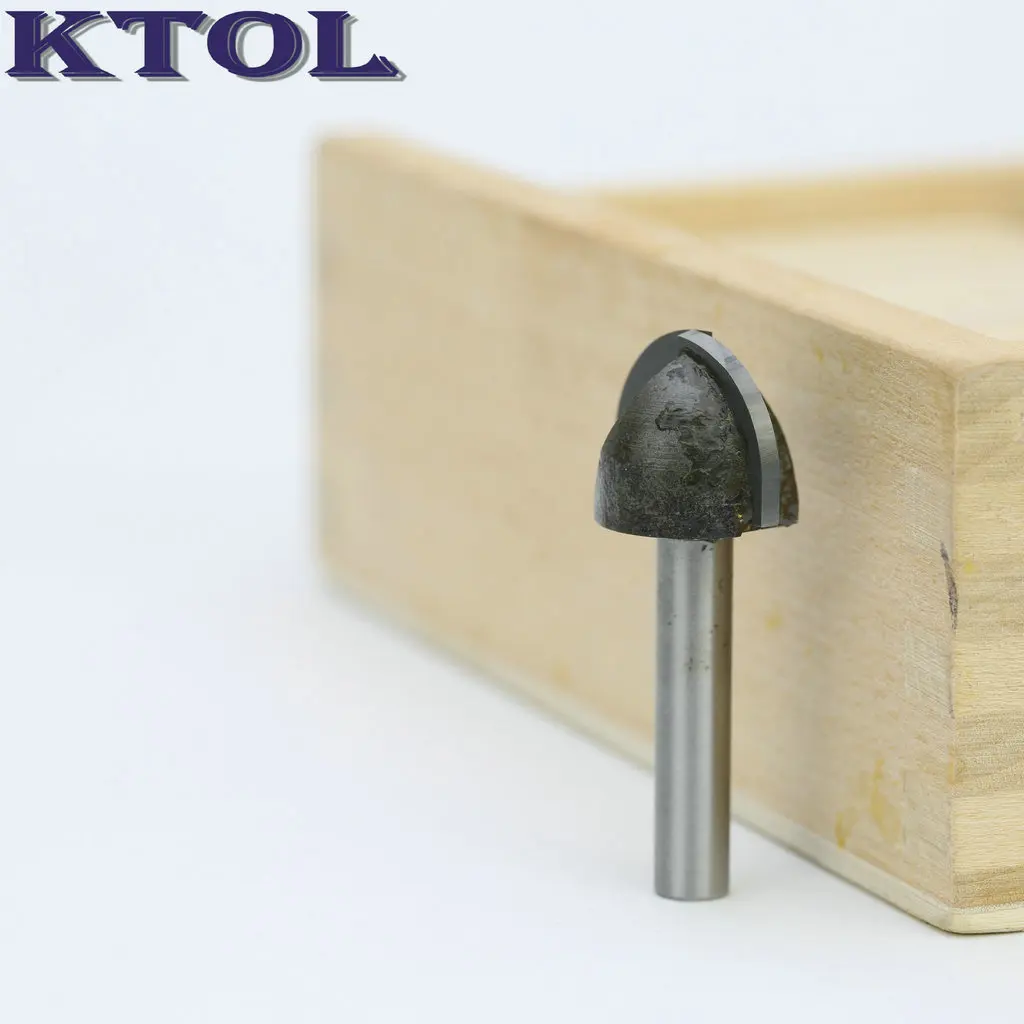Fresa de punta redonda de 6x20mm, brocas para enrutador Ogee, herramienta de madera CNC, fresa de grabado de carburo de tungsteno para máquina de carpintería, 5 uds.