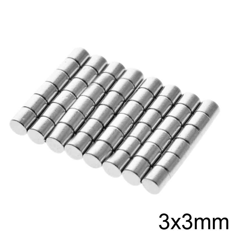 50~3000PCS 3x3 mm Search Minor disc Magnet 3mmX3mm Bulk Small Round Magnets 3x3mm Neodymium round N35 Strong Magnets 3*3 mm