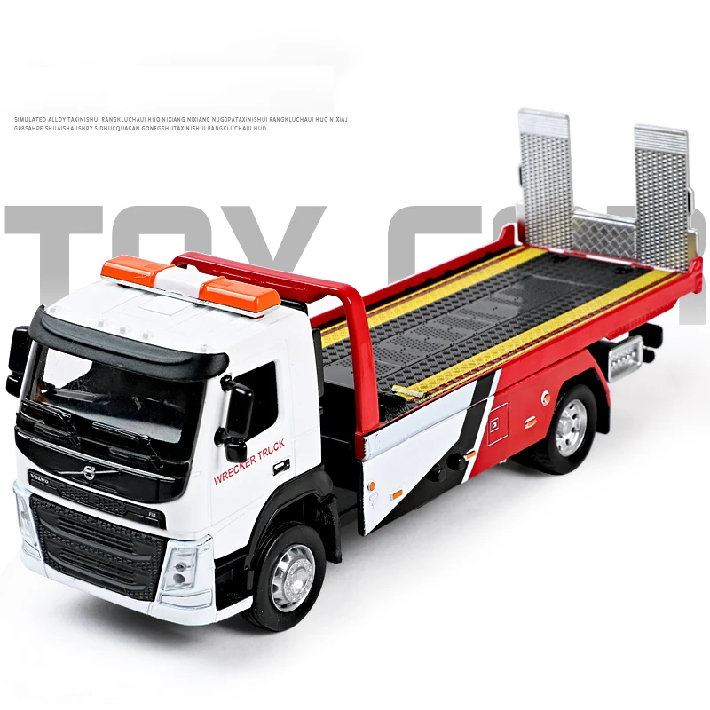 1:50 VOLVO VAN Type Alloy Trailer Car Model Simulation Children\'s Sound and Light Alloy Car Model Truck Boy Toy