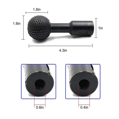 10/14mm bola gouge spindles esféricos em forma de madeira gouge energia escultura acessório para angle groove ferramenta de escultura