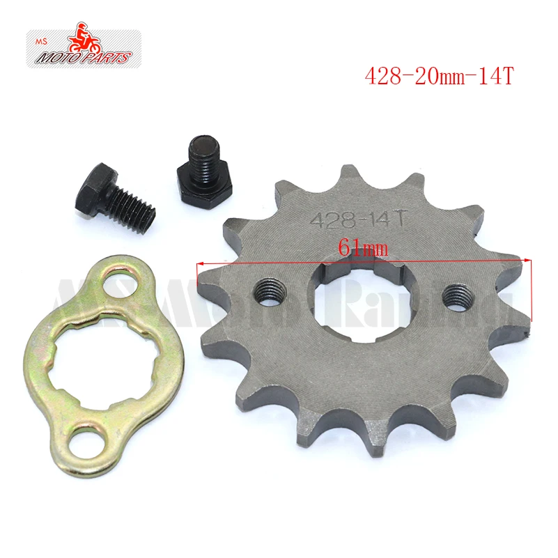 428#10-19 Tooth 20mm ID Front Engine Sprocket for Stomp YCF Upower Dirt Pit Bike ATV Quad Go Kart Moped Buggy Scooter Motorcycle