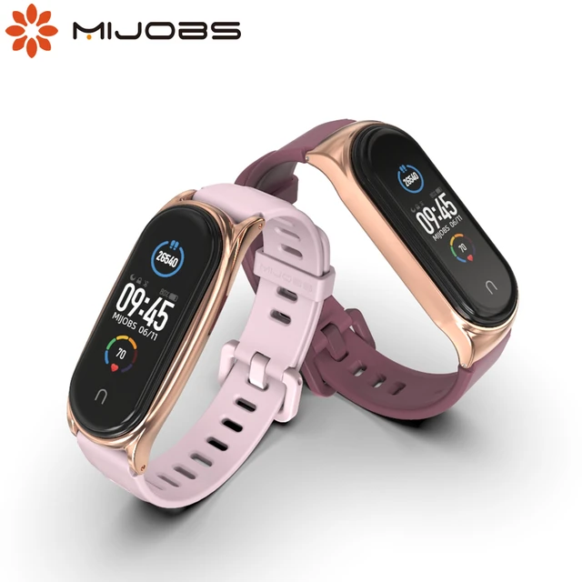 Band Ios xiaomi Mi Band 5 6 7 8 Silicone Strap Nfc Compatible Wristband