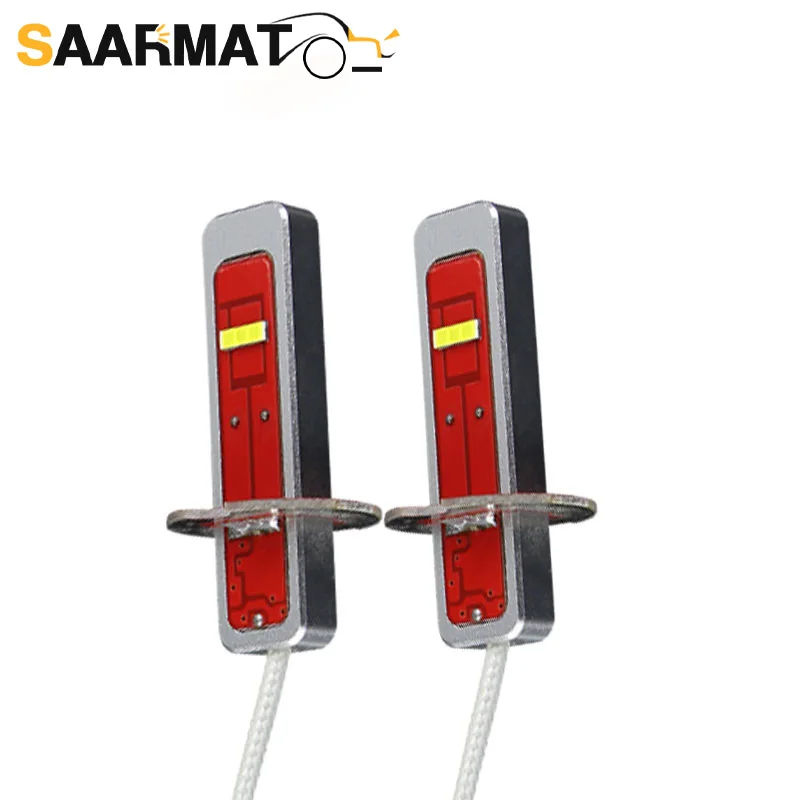 자동차 안개등 방향 지시등 주행등, H1 LED 전구, 슈퍼 브라이트 고출력 H3 6SMD 4800Lm, 화이트 앰버 크리스탈 블루