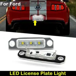 For Ford Mustang Flex Focus Fusion Taurus Car Rear White LED  License Plate Light Number Plate Lamp
