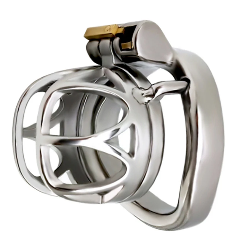 NUUN Stainless Steel Short Male Chastity Cage THE COBRA EYE CAGE Metal Penis Lock Long 60mm Round Ring Cock Sex Toys For Men