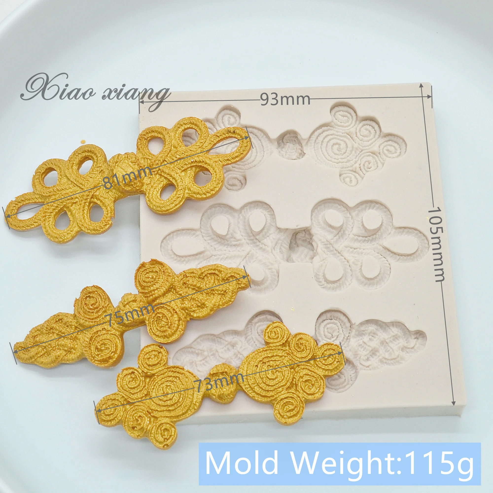 Luyou 1pc Cheongsam Buttons Silicone Fondant Molds For Baking Cake Decorating Tools Resin Molds Baking Accessories FM1193