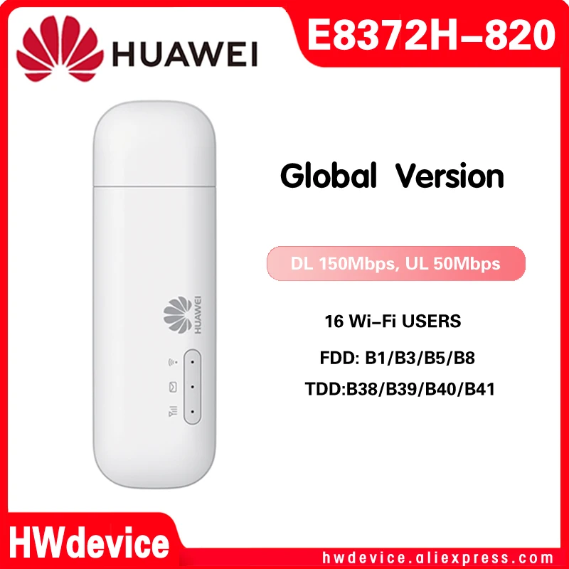 Global Version New huawei e8372 e8372h e8372h-820 LTE Wingle with Unlocked