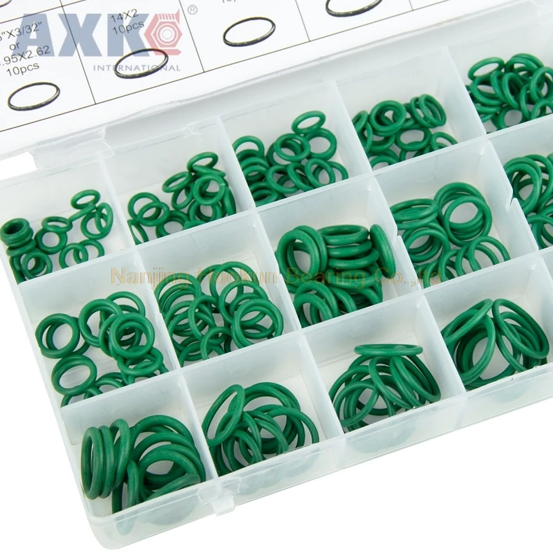 

270 pcs O-Ring kit 18 sizes Green Metric Nitrile Rubber Assortment Tool Paintball Set O-ring box Rubber Washer