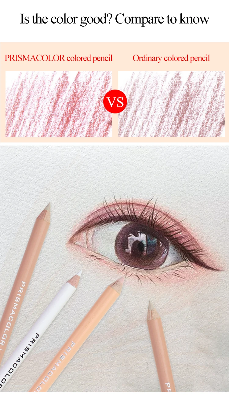 PRISMACOLOR Art Professionelle ölige Buntstifte, einfarbig, Lapis de cor, Zeichnung, Buntstiftzubehör, PC927/938/1092/1093 – Detail 9