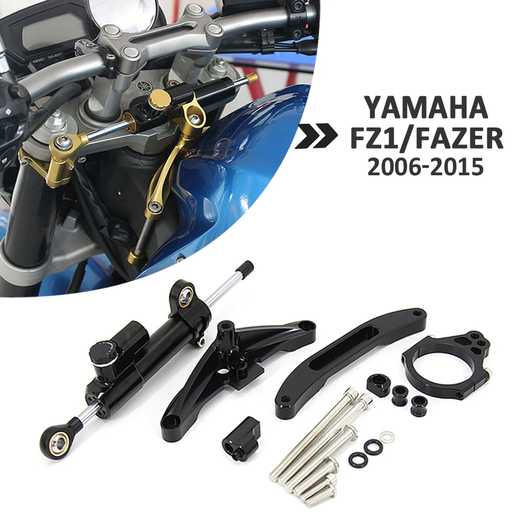 Steering Damper Motorcycle Bracket Stabilizer Linear Dampers Mount Support For Yamaha FZ1 FAZER 2006-2015 2014 2013 2012 2011