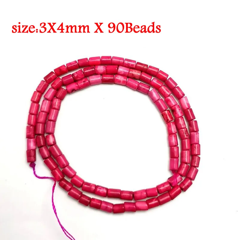 Natürliche Stein Rote Korallen Perlen Unregelmäßigkeit Geometrie Runde Quadratische Form Spacer Perlen Für Schmuck Machen DIY Armband Halskette – Detail 12
