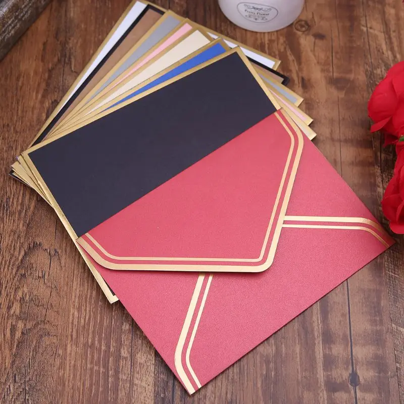 10 Cái/bộ Retro Vintage Trống Giấy Craft Bao Da Cho Thư Thiệp Cưới Dự Tiệc Quà Tặng 125X175 Mm