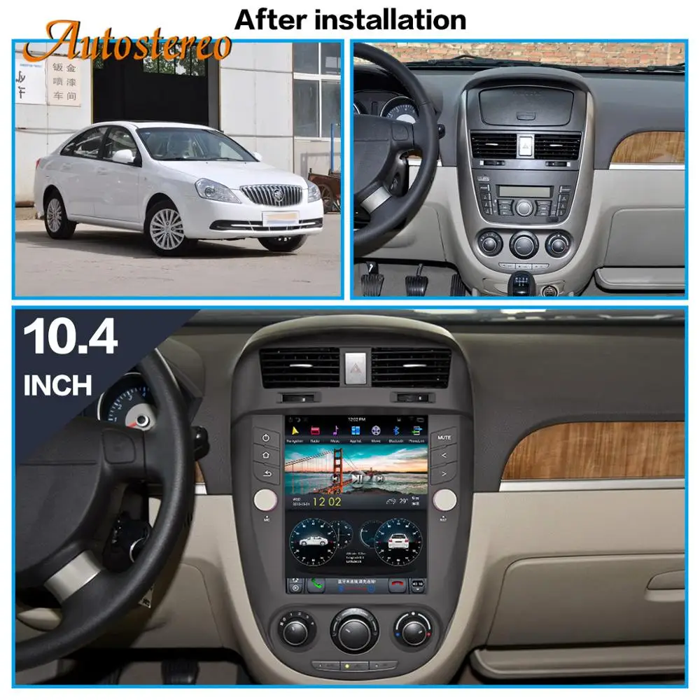 For Buick Excelle 2008+ Tesla Style Android 9 Car Player GPS Navigation Stereo Headunit Multimedia Player Radio Tape Recorder