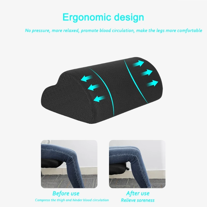 

Foot Rest Relieve Lumbar Back Knee Ankle Pain Non-Slip Bottom Soft Foam Footrest Cushion for Home Office Car Airplane