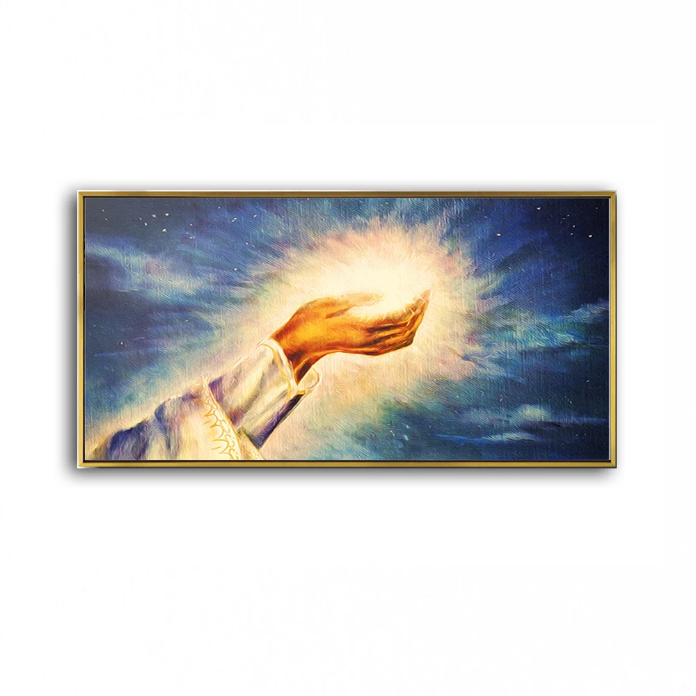 2020 New Year's latest Oil Painting The hand of god 100% Hand painted world famous paintings living room Decor 2020041802