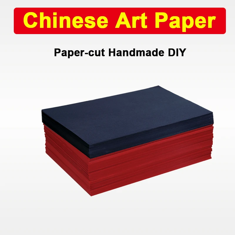 A3 A4 Chinese Art Paper Calligraphy Xuan Paper Handmade DIY Origami Handwritting Paper-cut Decoration Package Packing Blue Red