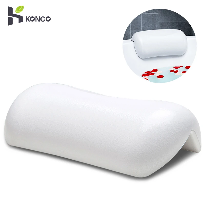 Konco Non-slip Bathtub Headrest SPA Bathtub Pillow Soft Waterproof Bath Pillows with Suction Cups Bathroom Accessories