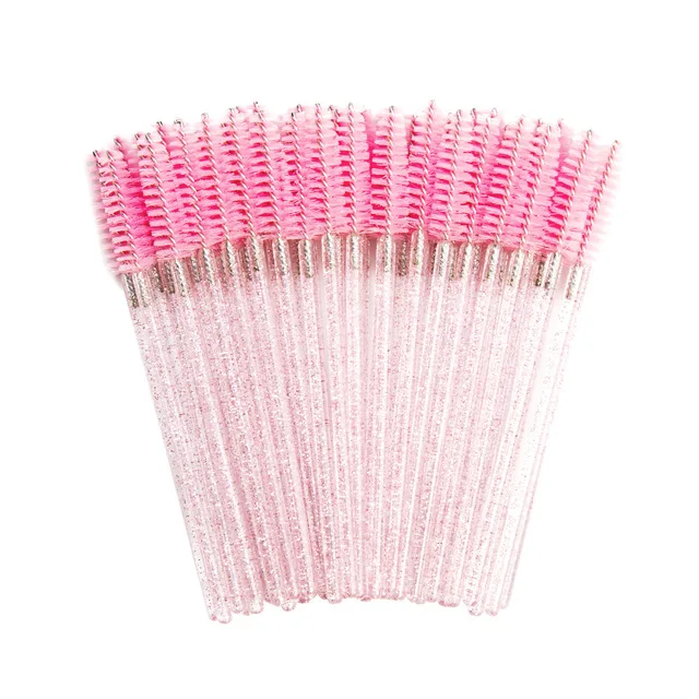NATUHANA Gute Qualität Einweg 50 Teile/paket Kristall Wimpern Make-Up Pinsel Diamant Griff Mascara Zauberstäbe Wimpern Verlängerung Werkzeug
