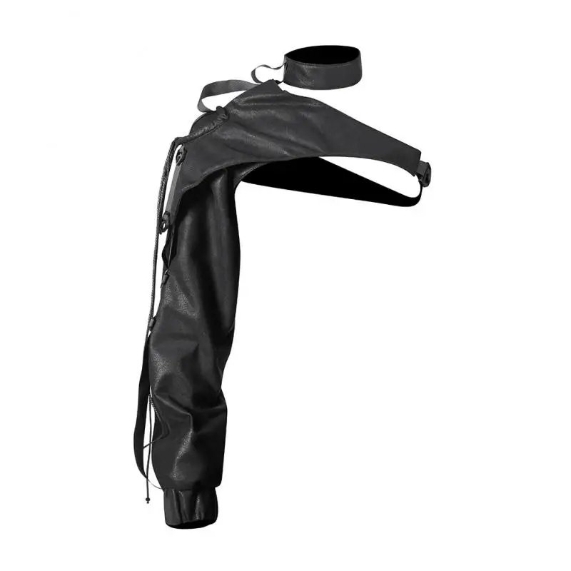 Dampf Punk Stil Cosplay Zubehör Halloween Leistung Hülse Arm Ring Mode Handgelenk Band Schwarz Faux Leder Bandge Cape