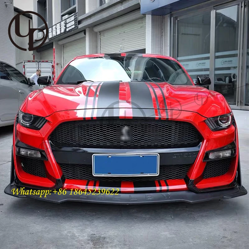 GT500 body kit front bumper for GT500 2015-2018Y upgrade to 2019y design wide bumper PP material GT500 old to new bumper