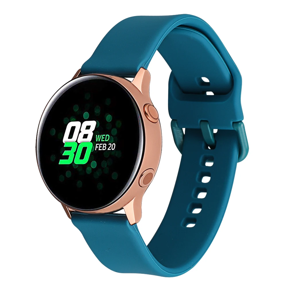 20 مللي متر حزام ل سامسونج غالاكسي ساعة 42 مللي متر/نشط سيليكون سوار حزام ل Gamin Vivoactive 3 لهواوي ساعة 2 الفرقة Correa