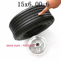 15x6.00-6 Straight Rib Lawn & Garden Tire wheels 15X6-6 inch 168CC Karting Go Kart Motorcycle Wheel Rim With Tubeless Tyre