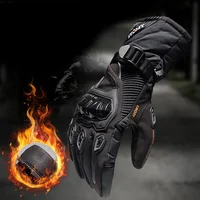 Guantes de moto rcycle 100% impermeables, resistentes al viento, cálidos, para invierno, con pantalla táctil, protección para siklet Eldiveni