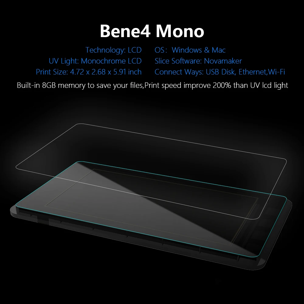 Nova3d Bene4 MONO Parts LCD schermo monocromatico schermo da 6.08 \