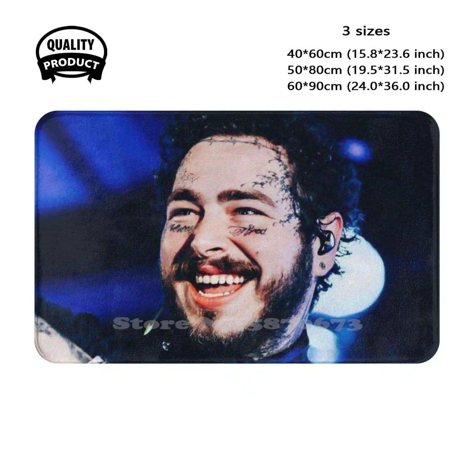 Relax Malone Classic Soft Cushion Home Carpet Door Mat Car Rug Music Funny Hiphop Post Handsome Teen Young