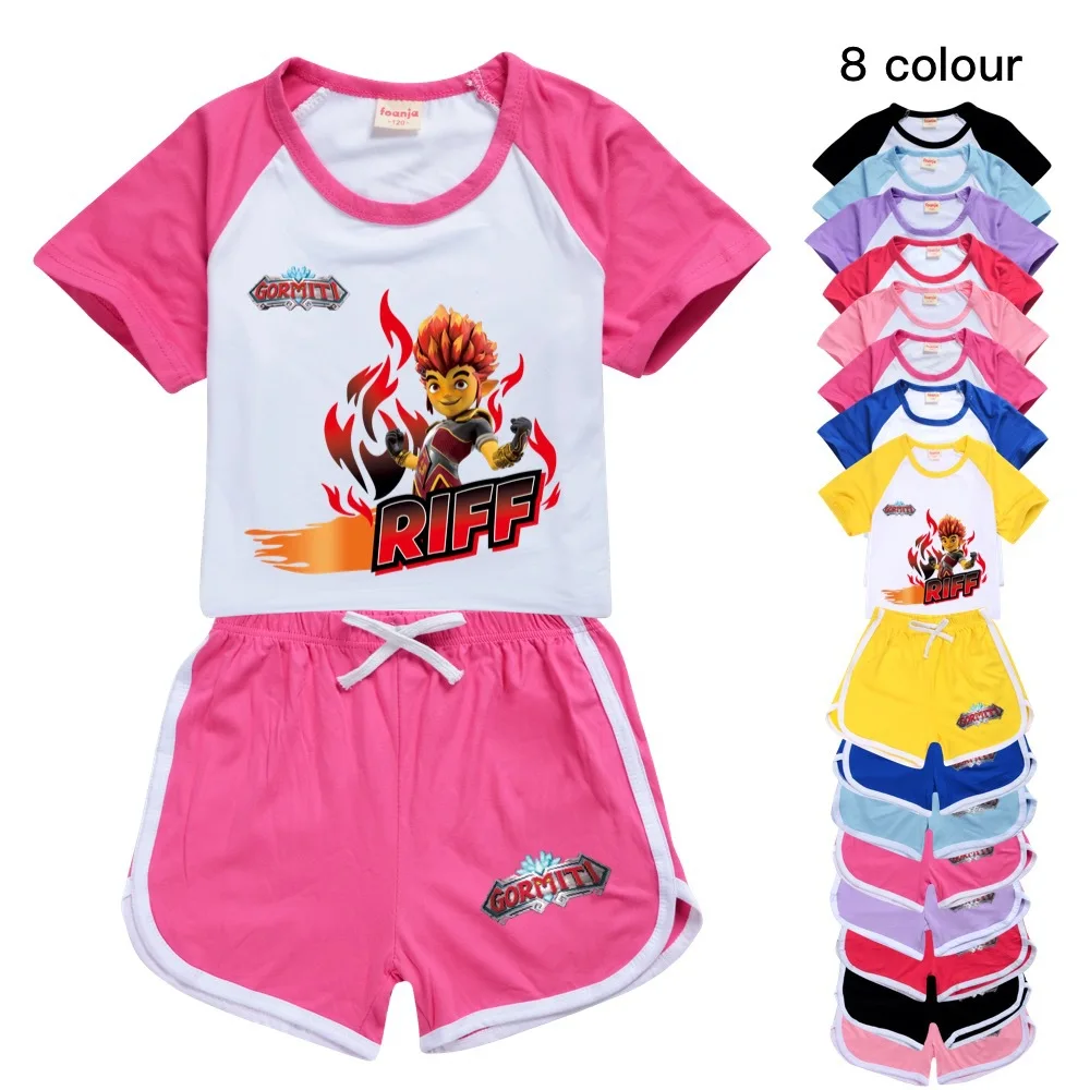 Gormiti Game 100-170 Children's T-shirt Shorts Sports Suit Kids Clothes Girls 2-16Y Teenage Boys Clothing Set Baby