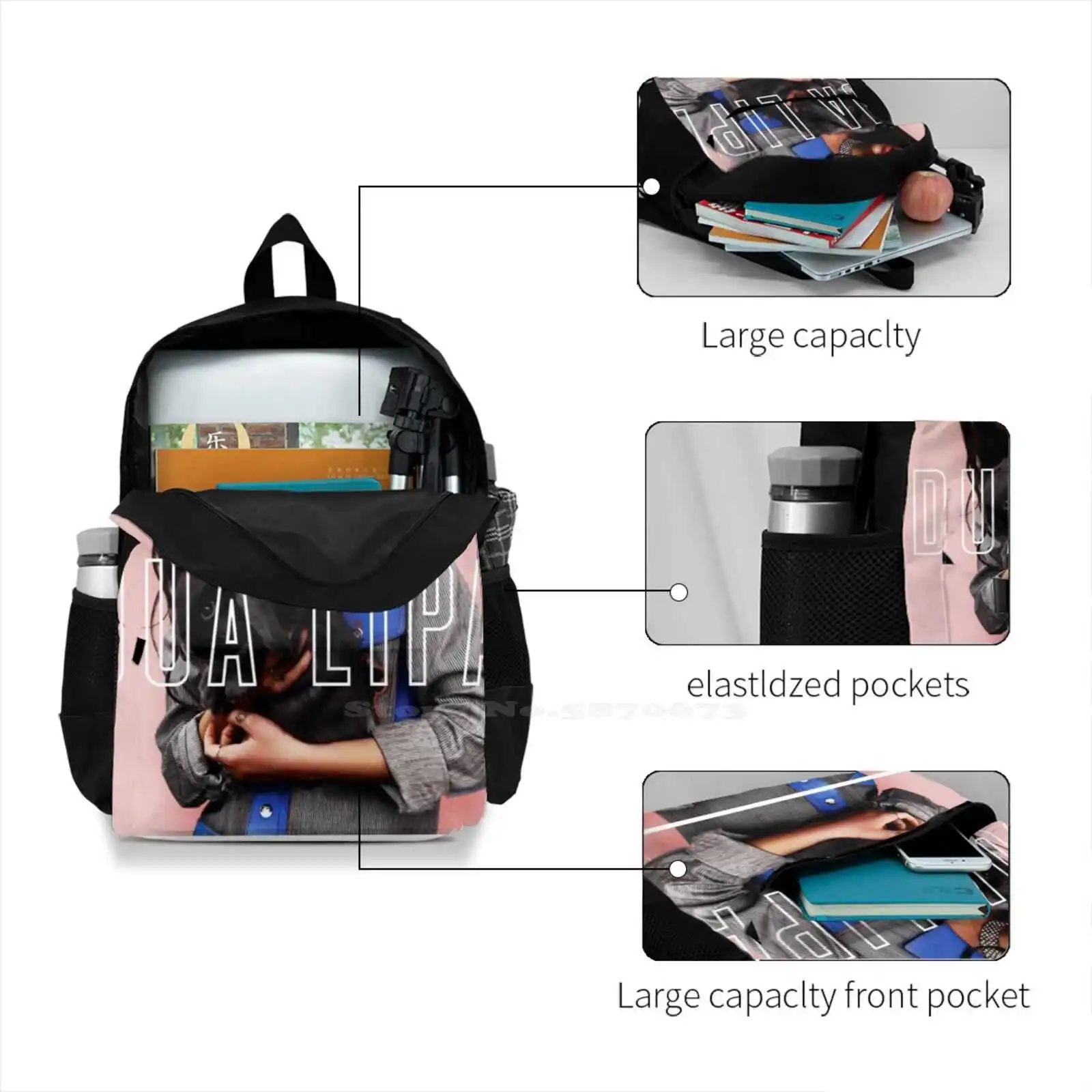 Mochilas masculinas e femininas Cat Dua, adolescentes, meninas, bolsas Mbhmn, diversão com memes estéticos sabar, engraçado Lipa Music Pop Hip Hop, 2020