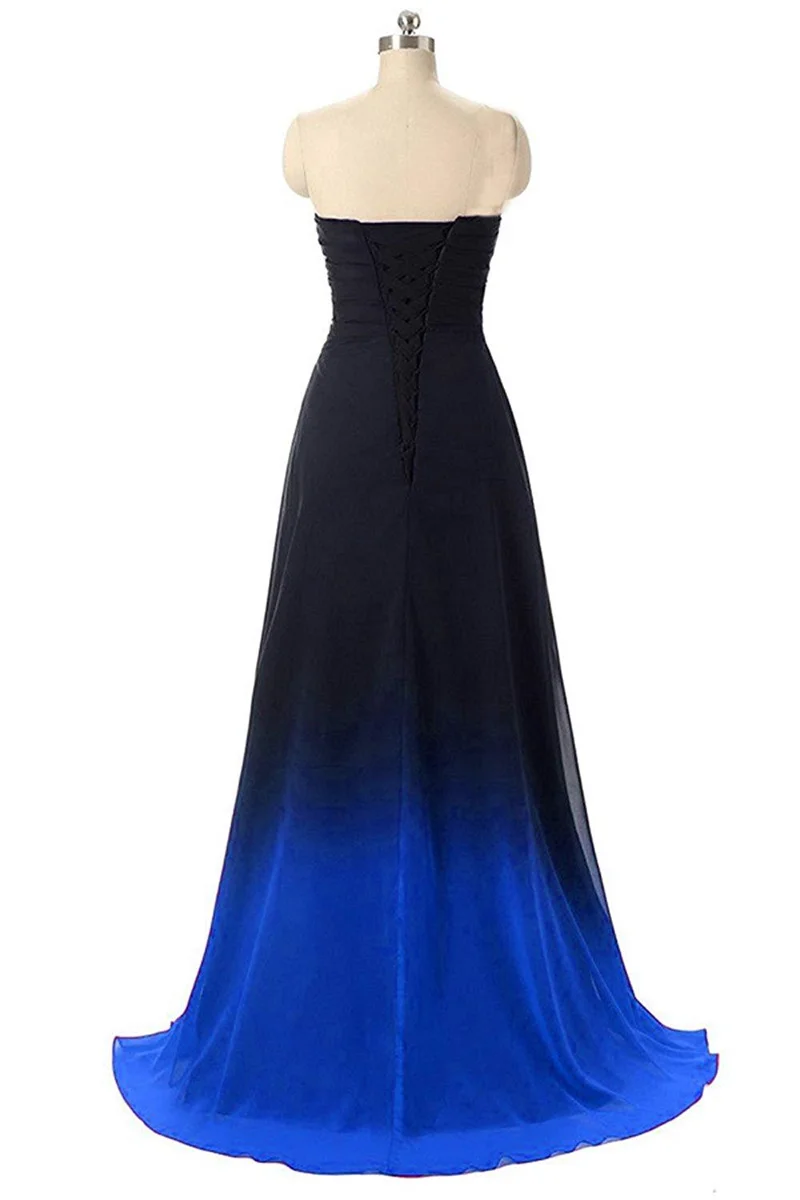 Chiffon A Line Beading Pleat Strapless Floor Length Bridesmaid Dresses Wedding Party Prom Evening Formal  Lace Up