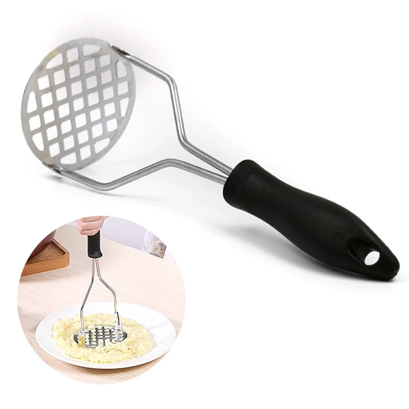 Potato Masher Stainless Steel Pusher With Broad Mashing Plate For Smooth Mashed Potatoes Fruit Vegetable Tools Press Crusher