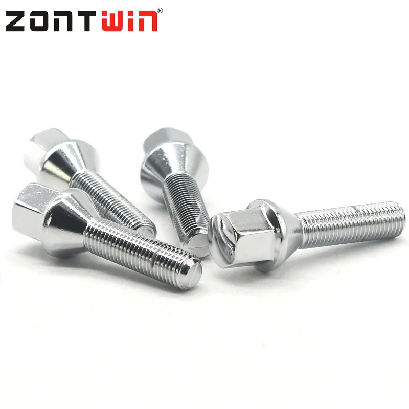 5Pieces NUTS SUIT FOR BMW X1X3X5X6X73Series 28/35/40/45/50/55/60mm lengthen Steel Wheel Bolts M14 x 1.5 12*1.5 14*1.2512*1.25