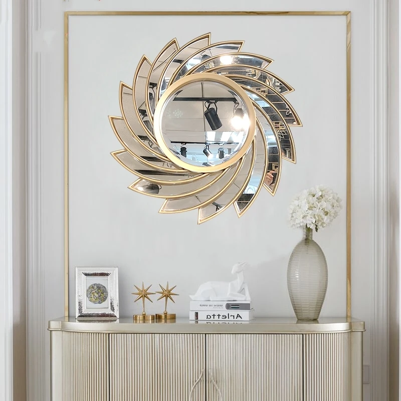 European Style Modern Classic Bathroom Mirror Make-up Mirror Wall Decor Living Room Ornaments