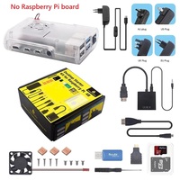 Keyestudio Electronic Parts Kit  Case+32GB SD Card+US EU UK AU Plug Power Adapter+Fan+Cable For Raspberry Pi 4B(NO RPI 4B Board)