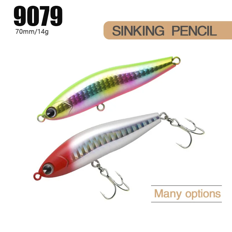 Sinking Pencil Fishing Lures Accesorios Weights 14g 7cm Isca Artificial Baits De Pesca Lure Tackle For Seabass Fish Goods Leurre