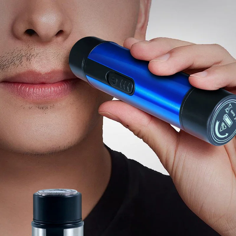 

Electric Shaver for Men Mini Safety Razor Portable Battery Shaving Machine Fast Beard Trimmer for Men