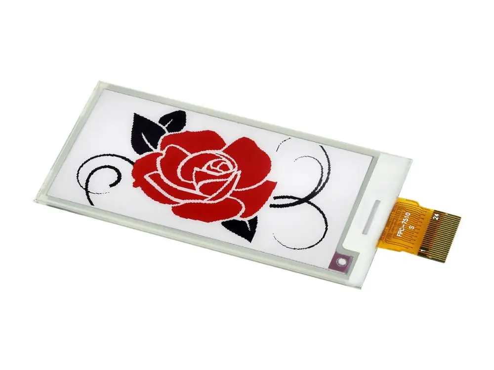 Waveshare 2.66inch E-Paper (B) E-Ink Raw Display, 296×152 Pixels, Red / Black / White Three-Color, SPI Interface, Without PCB