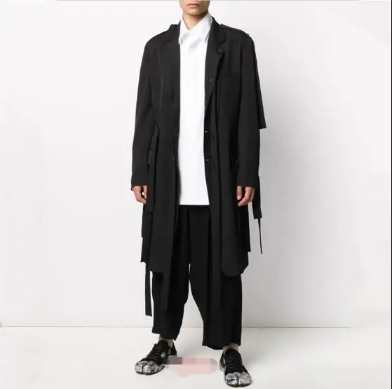 S-6XL! 2020 The new style of men's loose-fitting  suit with asymmetrical suit stitching personality jacket goes with everything