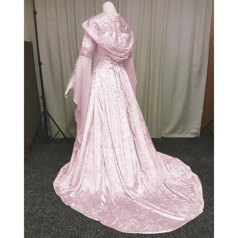 Costume Médiéval Renaissance pour Femme Adulte, Corsage et Robe Ajustés, Cosplay de Carnaval d'Halloween, Robe de Sorcière, Nouvelle Collection