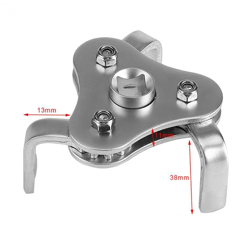 Auto Adjustable Two Way Oil Filter Wrench Tool with 3 Jaw Remover Tool for Cars Trucks Repair  60-120mm New