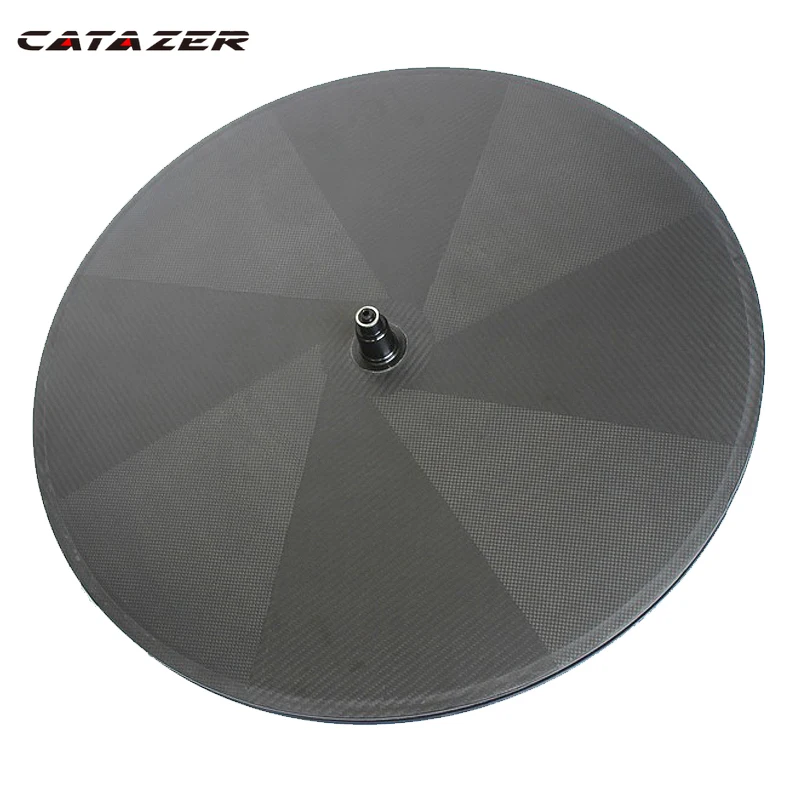 

Catazer 700C Triathlon TT Tubular or Clincher T700 Carbon Disc Wheel High Speed for Road Bike Track Fixed Gear 2 Year Warranty