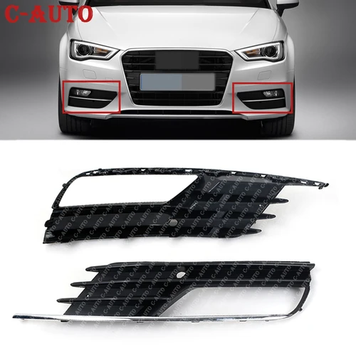 Cubierta de luz antiniebla del parachoques delantero del coche, rejilla inferior para Audi A3 Quattro SEDAN 2013, 2014, 2015, 2016, 2017, 8V5807681A, 8V5807682A