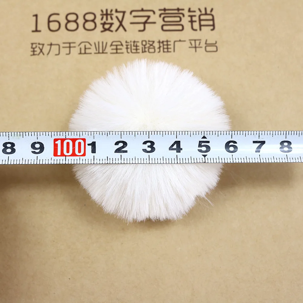 6Pcs DIY Aritificial Faux Rabbit Fur Pompom Balls Fur Pom Pom For Hats Cap Scarf Keychain Sewing Crafts Accessories 6/7/8/10cm