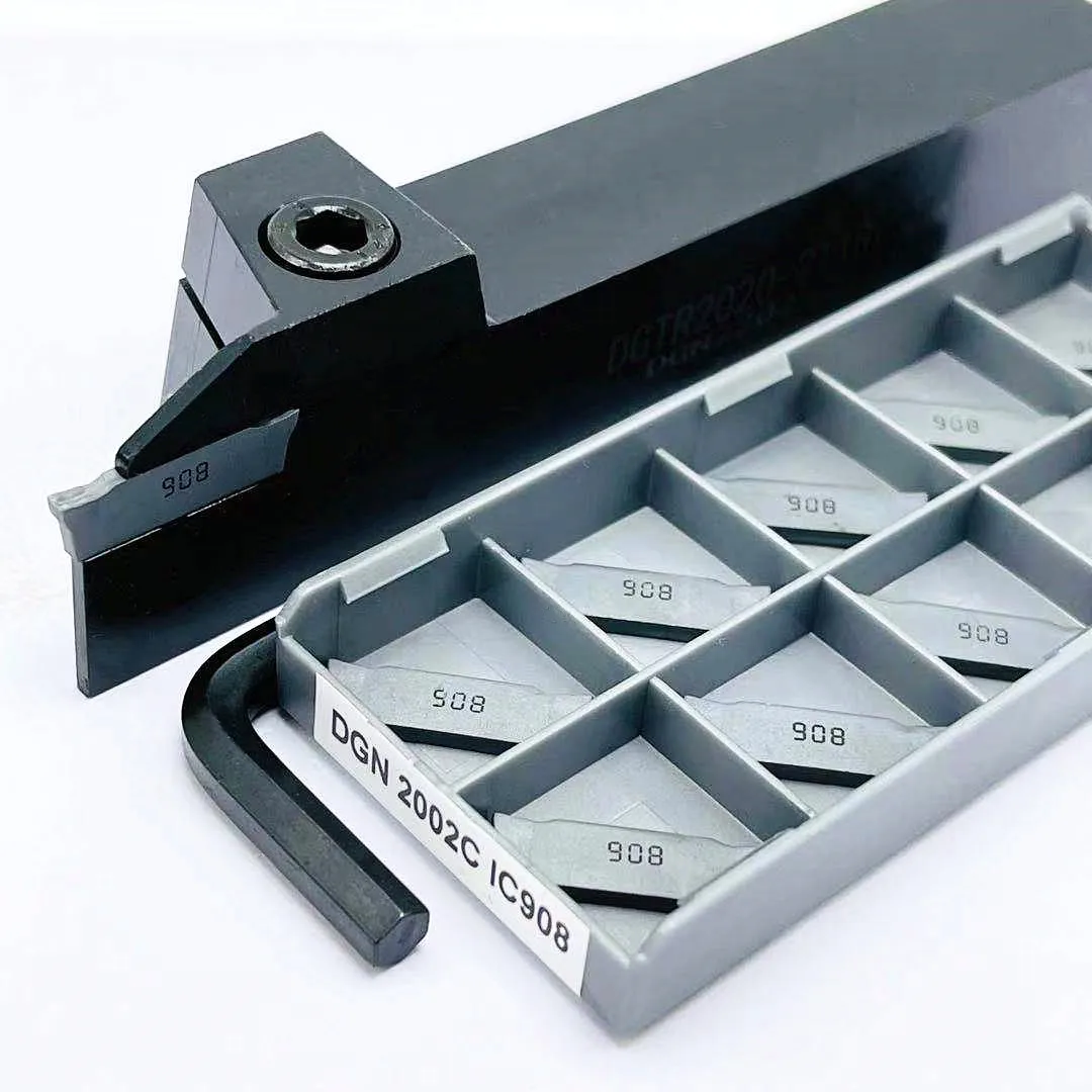 DGTR1616-2T18 CNC 선반 공구 DGTR2020-2T18 외부 홈 가공 공구 홀더 DGTR2525-2T18 아버 인서트 10PCS DGN3003J