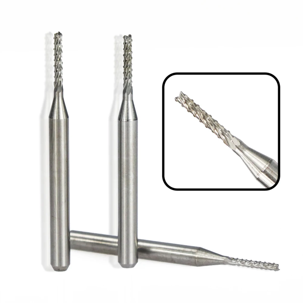 10 Pcs 1.3 / 1.4/1.5Mm Pcb Frees 3.175Mm Shank Cnc Machine Router Bit Carbide End molen Pcb
