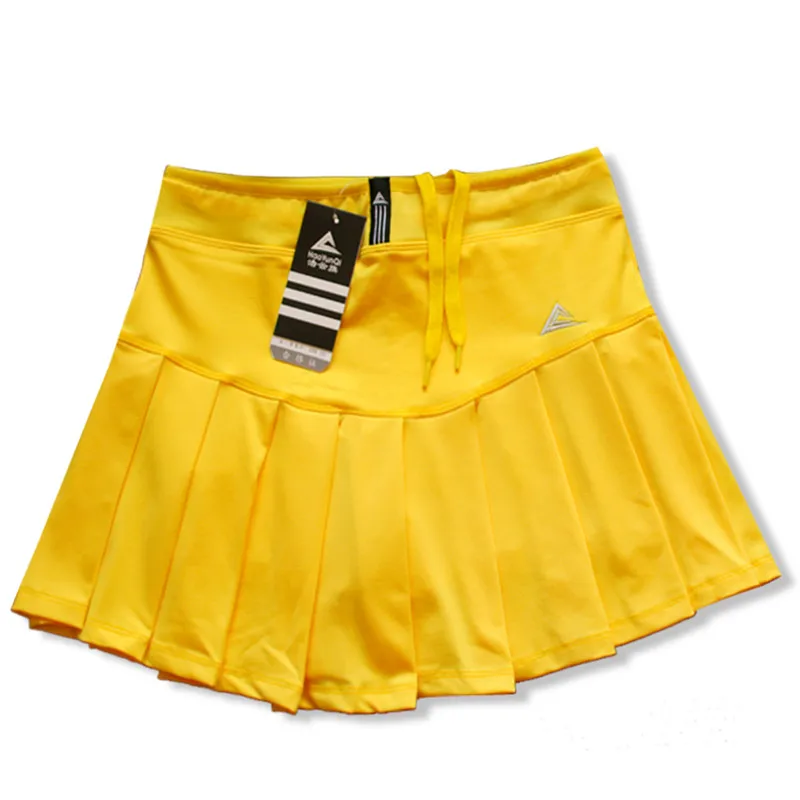 New Sports Badminton Skirt Quick Dry Breathable Shorts Skirt Pleated Tennis Skort with Pocket Solid Color Girl Fitness Skirts