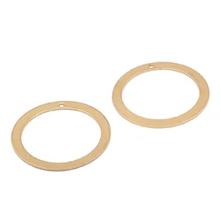 10pcs Raw Brass Round Hoop Earrings Charms Connector 28.5mm Circle Pendant Diy For Women Drop Earring Jewelry Making Accessories