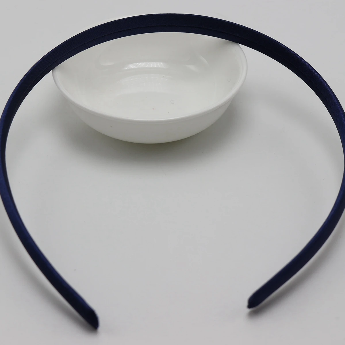 10 Navy Blue Plastic Headband Covered Satin Hair Band 9mm for DIY Craft